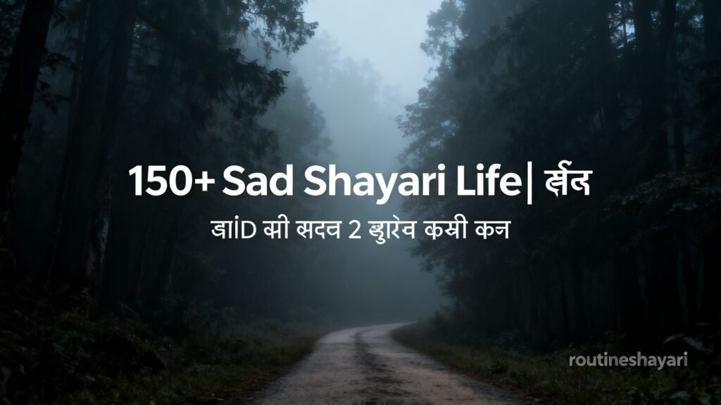 150+Sad Shayari Life| सैड शायरी  लाइफ 2 लाइन हिंदी में