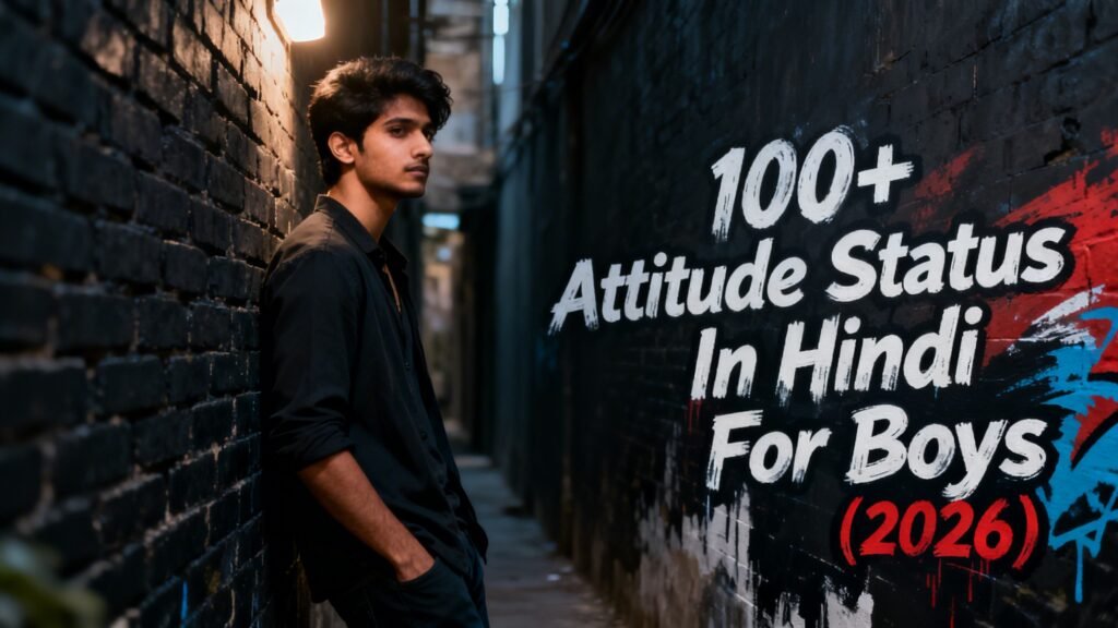  100+ Attitude Status In Hindi For Boys (2026)