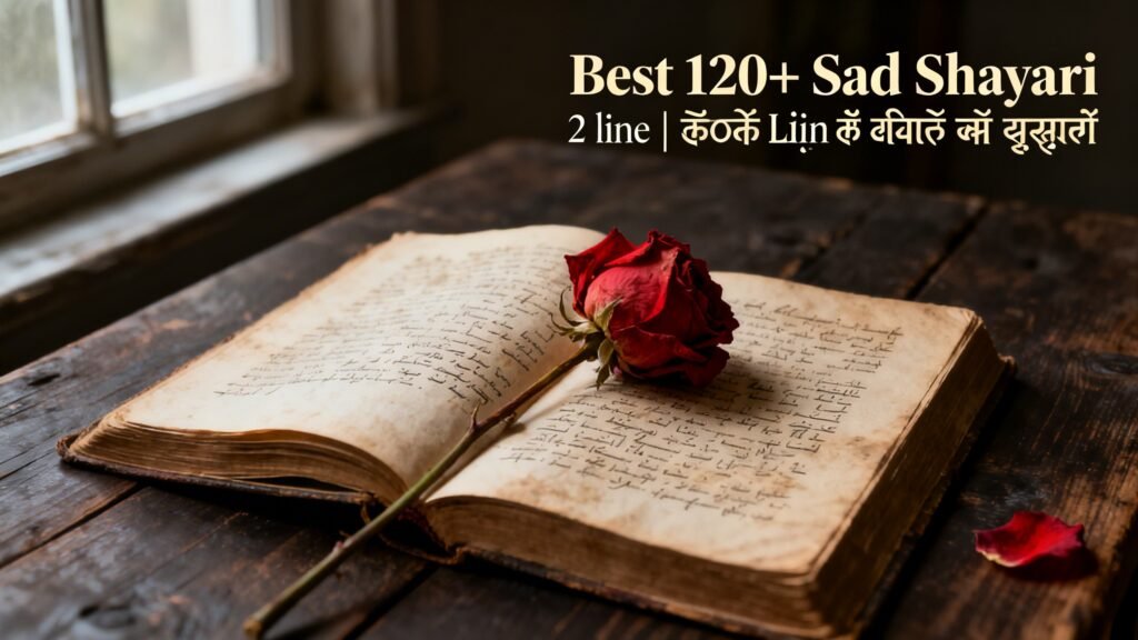 Best 120+ Sad Shayari 2 line | दो लाइन सैड शायरी