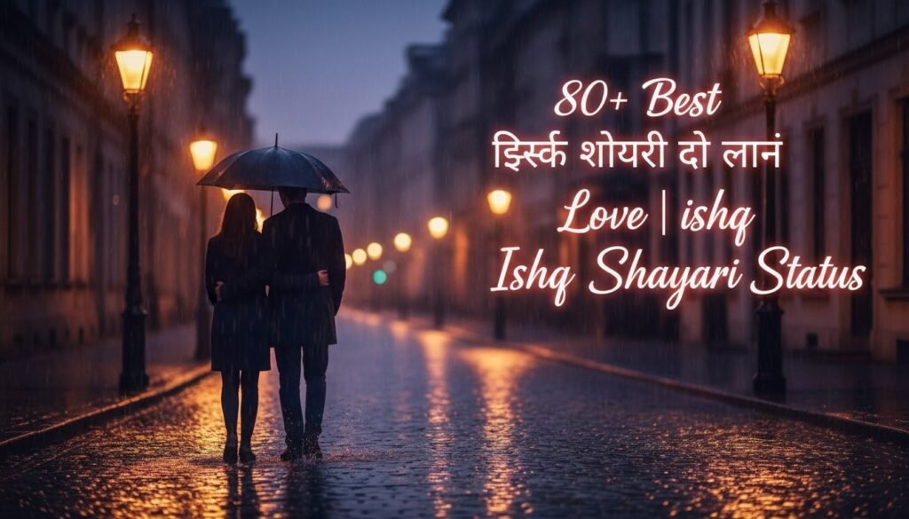 80+ Best इश्क शायरी दो लाइन Love | ishq Shayari Status
