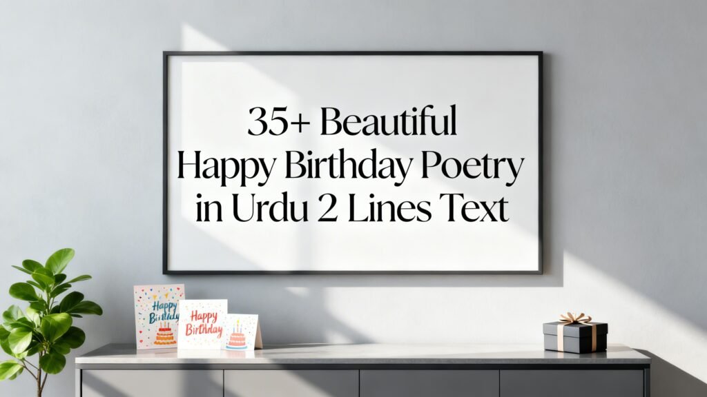 35+ Beautiful Happy Birthday Poetry in Urdu 2 Lines Text