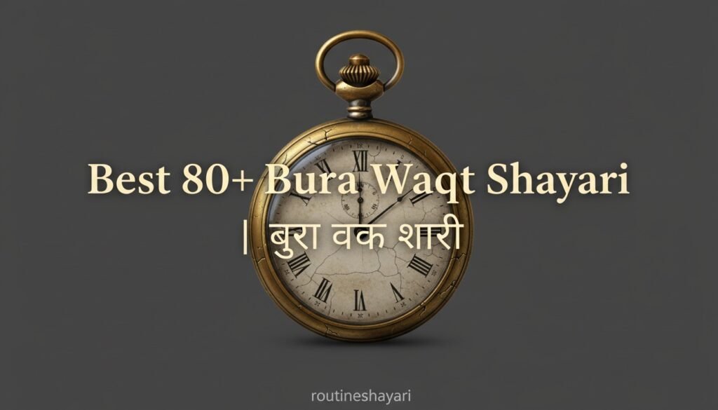 Best 80+ Bura Waqt Shayari | बुरा वक्त शायरी