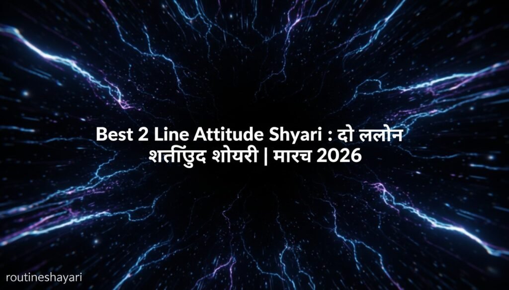 Best 2 Line Attitude Shayari : दो लाइन एटीट्यूड शायरी | मार्च 2026