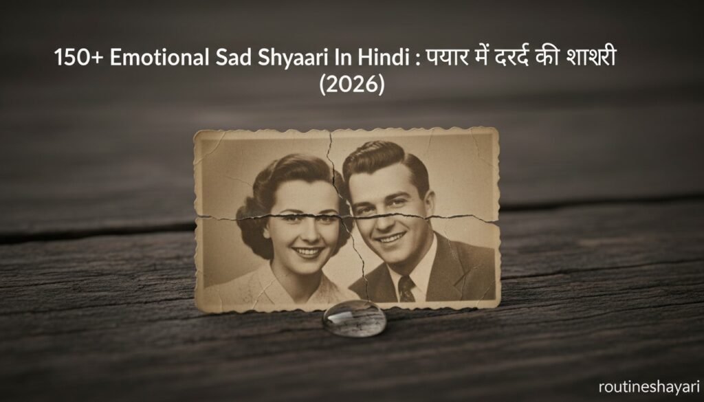150+ Emotional Sad Shayari In Hindi : प्यार में दर्द की शायरी (2026)