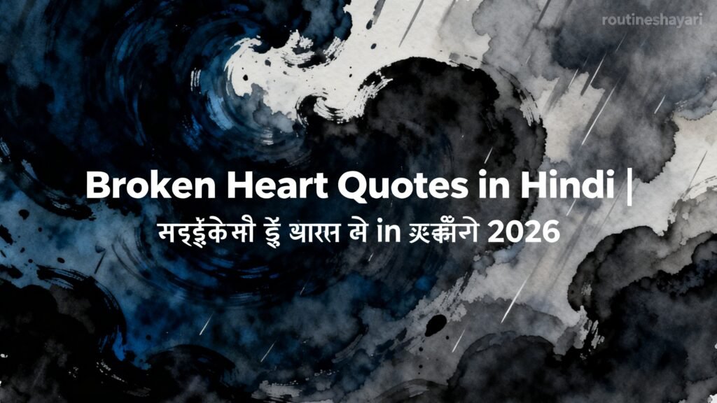 Broken Heart Quotes in Hindi | लेटेस्ट सैड शायरी इन हिंदी 2026