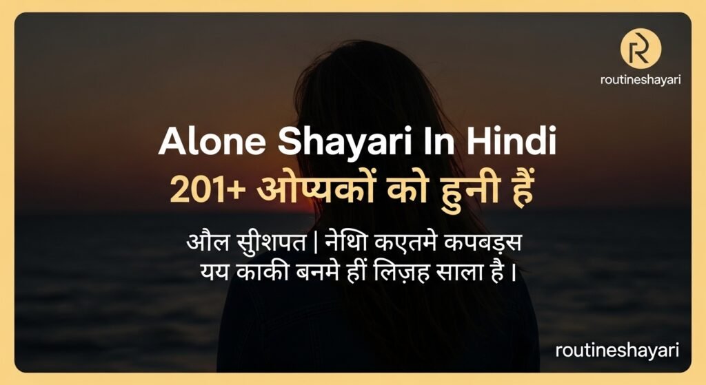 Alone Shayari In Hindi | 201+ बेस्ट अलोन शायरी हिंदी में