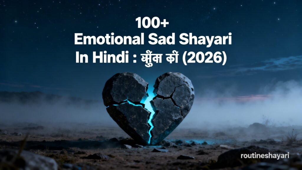 100+ Emotional Sad Shayari In Hindi : प्यार में दर्द की शायरी (2026)