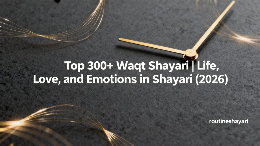 Top 300+ Waqt Shayari | Love, and Emotions in Shayari (2026)