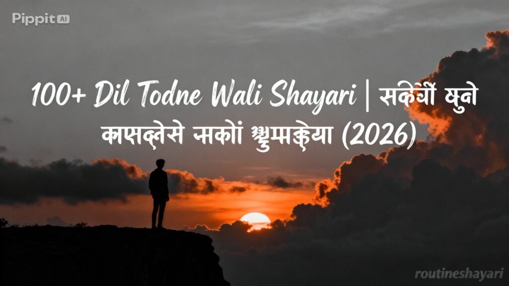 100+ Dil Todne Wali Shayari | प्यार में दिल टूटने वाली शायरी (2026)