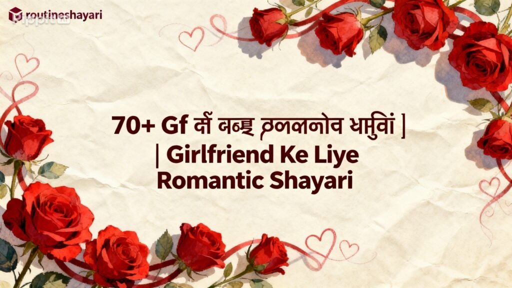 70+ Gf के लिए रोमांटिक शायरी | Girlfriend Ke Liye Romantic Shayari