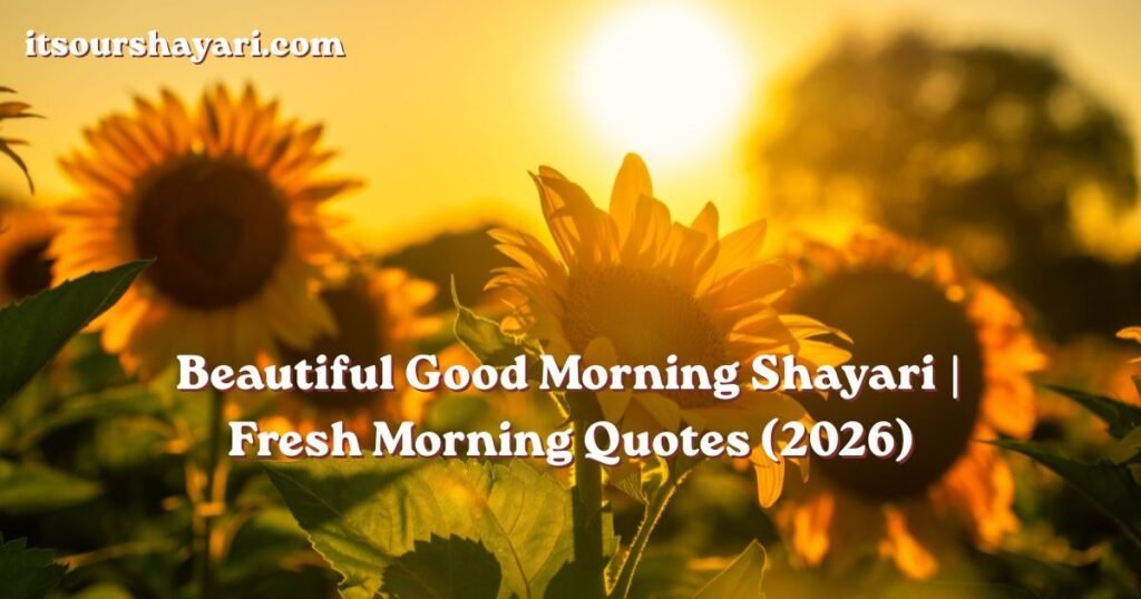 Beautiful Good Morning Shayari | Fresh Morning Quotes (2026) 