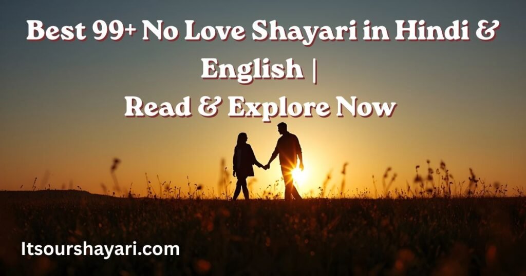 Best 99+ No Love Shayari in Hindi & English | Read & Explore Now 